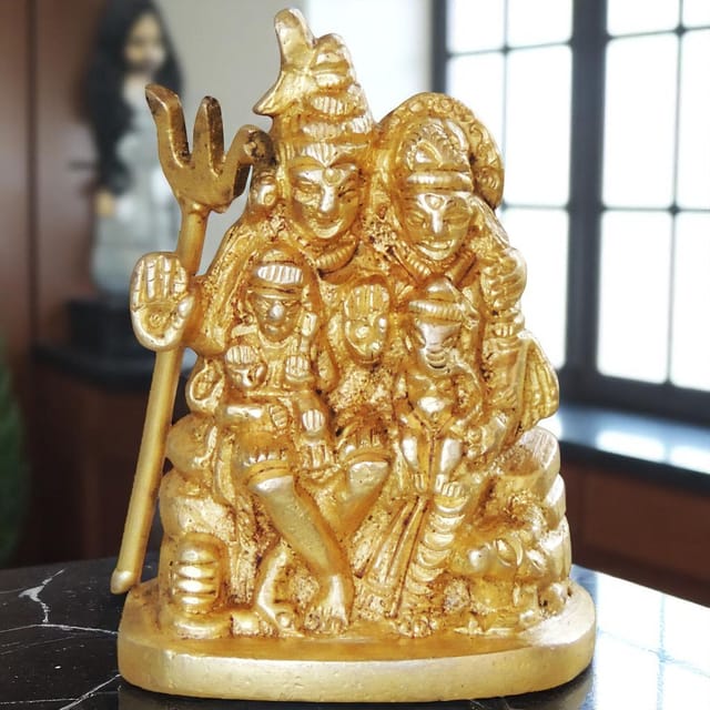 Brass Showpiece Shiv Parivar Idol Statue  - 1.5*1*2.5 inch (BS1045 B)