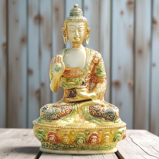 Brass Showpiece Buddha Statue  - 4.7*3*7.7 inch (BS660 Y)