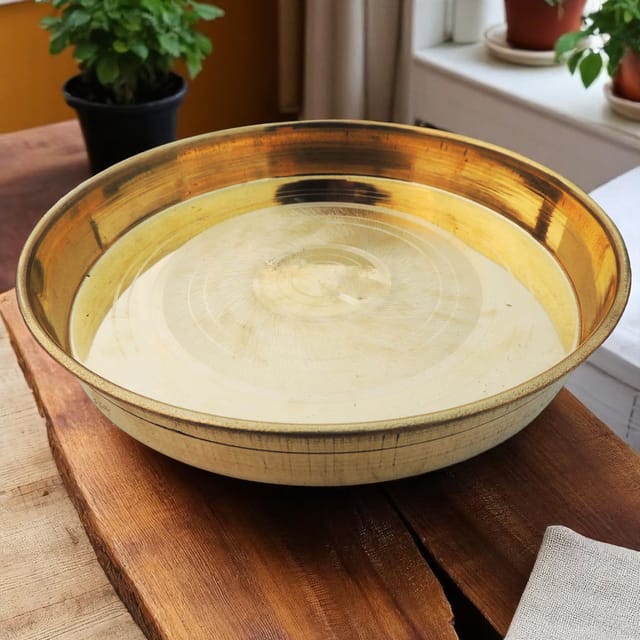 Brass Thali No. 10 - 8.2*8.2*1.5 inch (Z441 D)