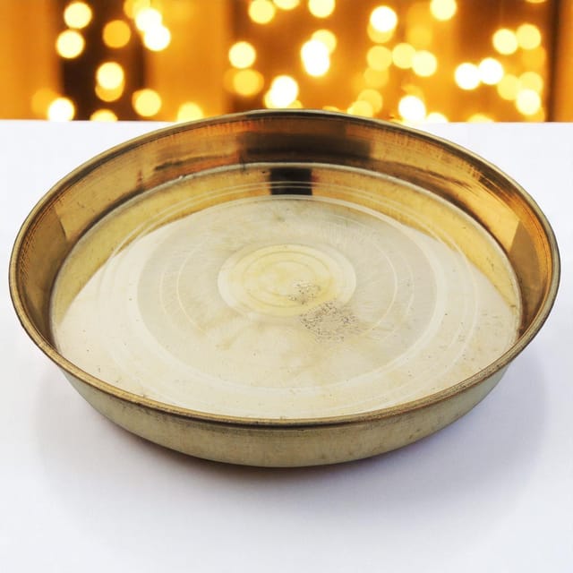 Brass Thali No. 11 - 9*9*1.5 inch (Z441 E)
