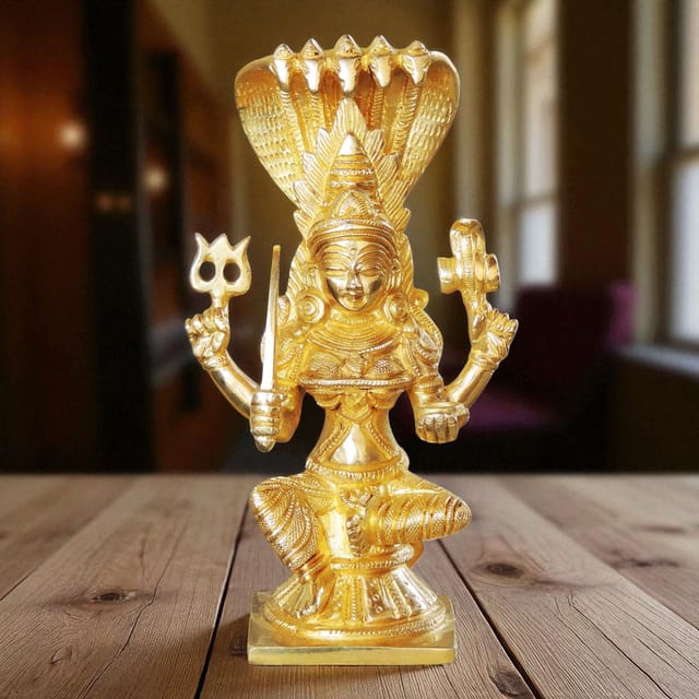 Brass Showpiece Kalmari God Idol Statue - 2.5*2.5*7.5 inch (BS1027 C)