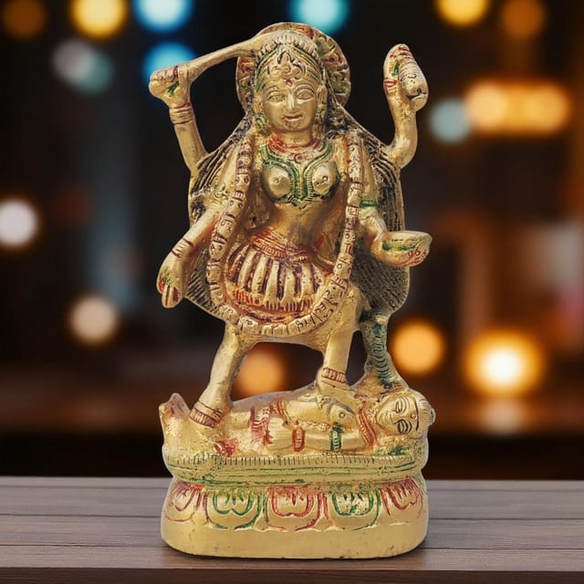 Brass Showpiece Kali Maa God Idol Statue  - 2*1.2*4.6 inch (BS954 B)