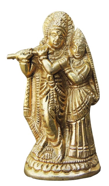 Brass Showpiece Radha Krishna God Idol Statue  - 1.7*0.8*2.6 inch (BS1007 B)