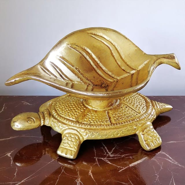 Brass Decorative Tortoise Deepak - 4*2.5*2 Inch (BS1056 C)