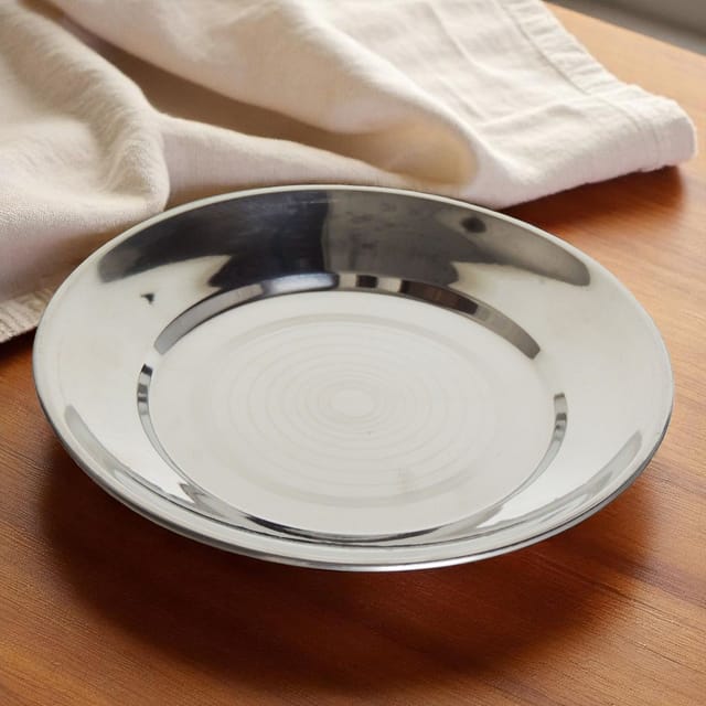 Dinner Plate Silver Touch Quater (26 Gauge)- 7.1*7.1*0.5 inch (S090 A)