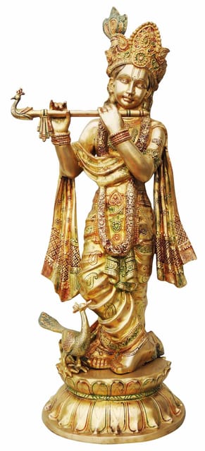 Brass Krishan Idol-11.5*10*32 (BS824 K)