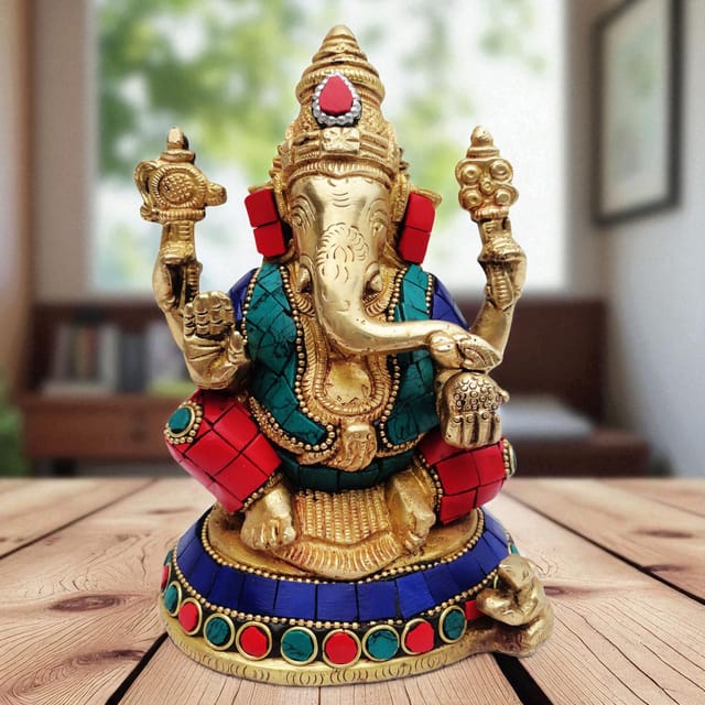 Ganeshji Stone-3.5*4*6.5 Inches (BS376)