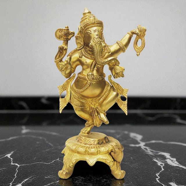 Brass Dancing Ganesh SF-4.5*3*8  (BS211)