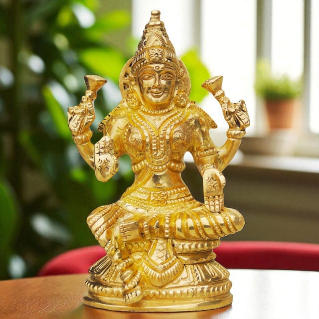 Brass Showpiece Laxmi Ji Statue - 3*2*5 Inch (BS224)