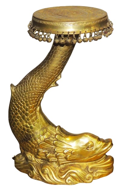 Brass Stool For God Idol - 13*8.2*20 Inch (BS501 A)