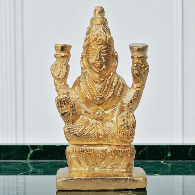 Brass Showpiece Laxmi Ji Statue - 1.5*1*2.5 Inch (BS586 A)