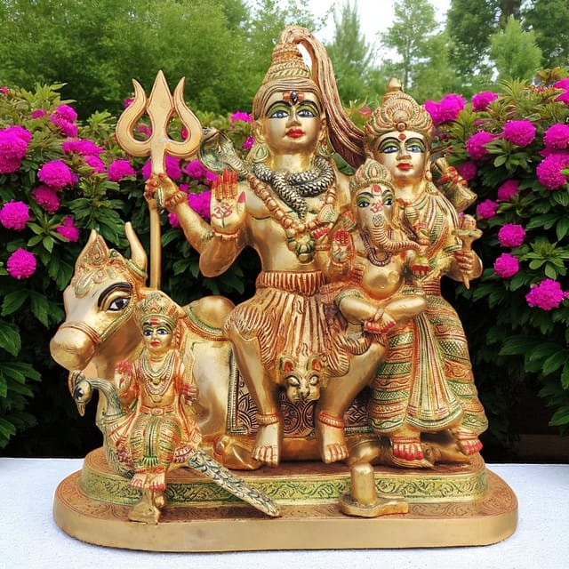 Brass Shiv Parivar - 13*7.5*14 Inch (BS493 H)