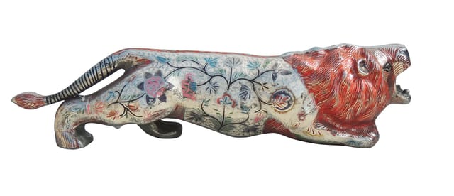 Brass Showpiece Lion Statue - 24*4.5*5.5 Inch (AN025)