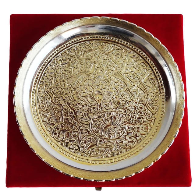 Brass Decorative Plate More 2 Tone Platter (B117)