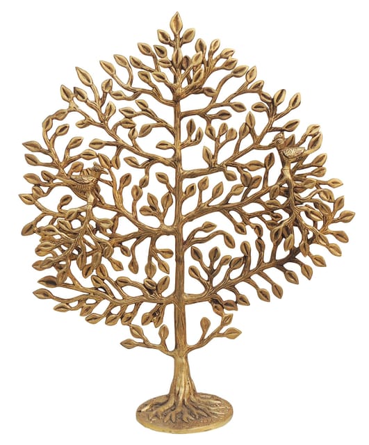 Brass Showpiece Kalpavriksha Tree Round Base  Statue - 17.5*5*20.5 Inch (BS1295 E)