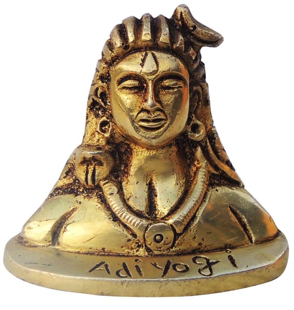 Brass Showpiece Aadiyogi Statue - 2.5*1.5*2.2 Inch (BS1400 B)