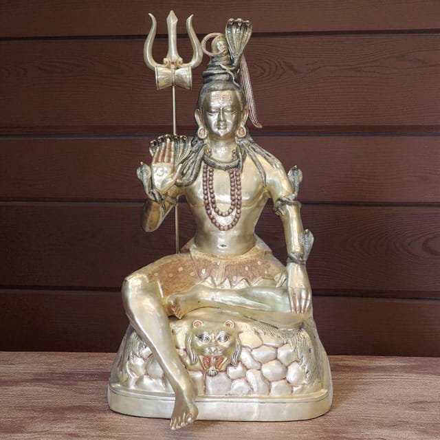 Brass Shiv ji Idol Statue - 33*35*54.5 Inch (BS1350 A)