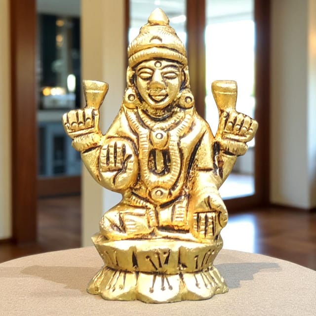 Brass Showpiece Laxmi Ji God Idol Statue - 1.5*1*2.2 Inch (BS1474 L)