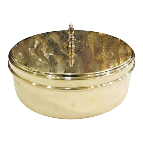 Handcrafted Brass Spice Box Masala Box Set With Spoon (Z585 C)