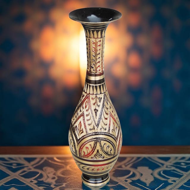 Brass Home & Garden Decorative Flower Pot, Vase - 3.5*11.2*11.8 Inch (F590/12)