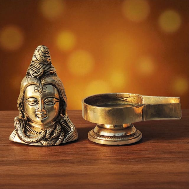Brass Showpiece Shivling Idol Statue (BS1573 E)
