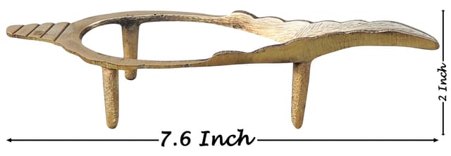 Brass Konch, Shankh Stand - 7.6*2.7*2 Inch (Z555 J)