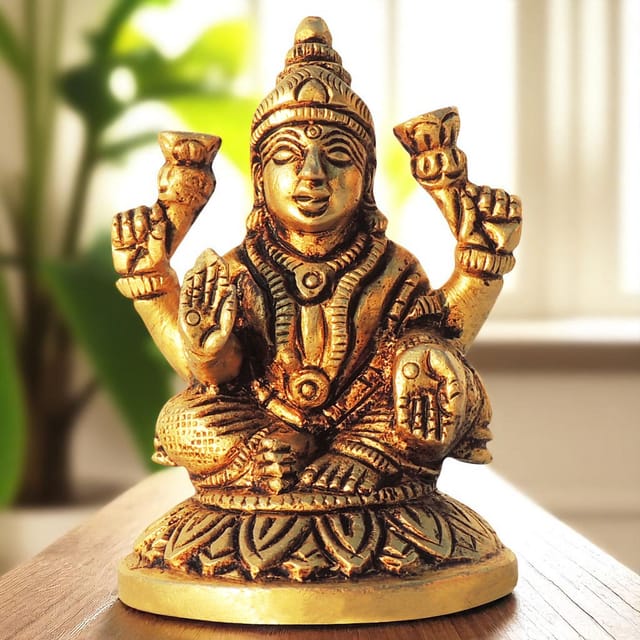 Brass Showpiece Laxmi Ji God Idol Statue - 2*2*2.5 Inch (BS1617 L)