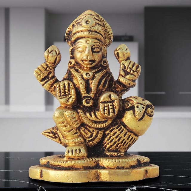 Brass Showpiece Laxmi Ji God Idol Statue - 2*2*2.5 Inch (BS1614 L)