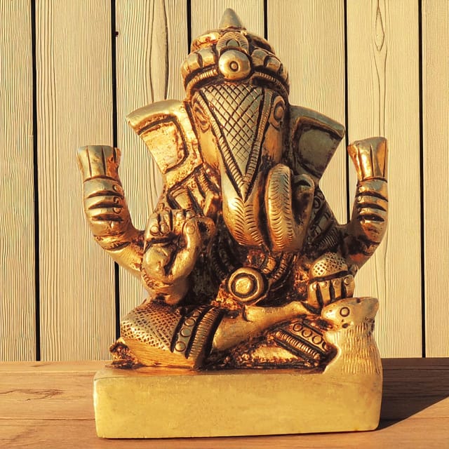 Brass Showpiece Ganesh Ji God Idol Statue - 2.2*1.2*3 Inch (BS1610 E)