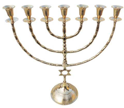 Brass Decorative Candle Stand, Diwali Gifting Item - 17.5*5.7*18.2 Inch (MR235 F)