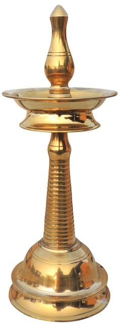 Brass Table Decor Round Kerala Fancy Deepak - 5.2*5.2*14 Inch (F716 H)