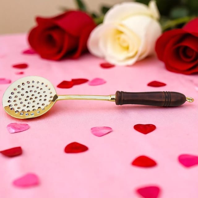 Brass Karchali Hole With Wooden Handle - 14*4*1 Inch (BC178 E)