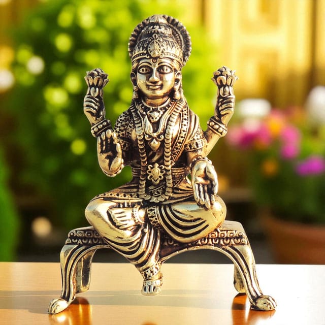 Brass Showpiece Laxmi Ji God Idol Statue, Made From Machine - 2.5*1.2*3.3 Inch (BS1699 L)