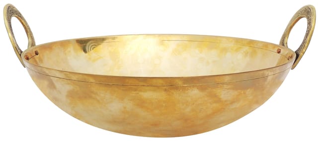 Brass Home Kitchen Kadahi - 14*12*3.6 Inch (Z270 X)