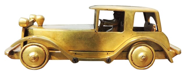 Brass Showpiece Children Playing Car - 9*3.2*3 Inch (BS1725 E)