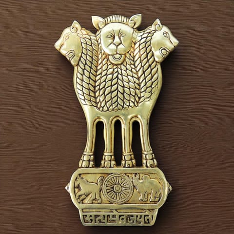 Brass Wall Hanging Showpiece Ashok Lath Statue - 8.5*0.5*14 Inch (BS1722 E)