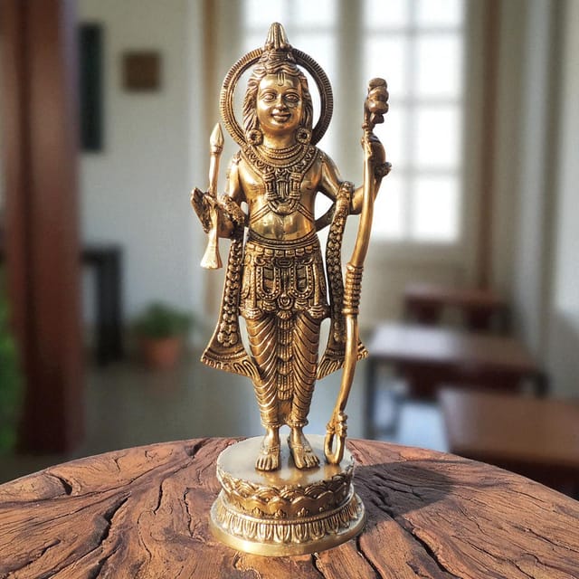 Brass Showpiece Ramlala God Idol Statue - 4.5*4*13 Inch (BS1738 F)