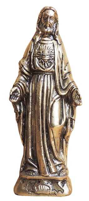 Brass Showpiece Jesus God Idol Statue - 2.5*1.5*5.6 Inch (BS1768 J)