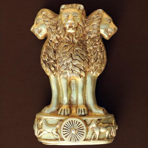 Brass Wall Hanging Ashok Stambh lath Statue - 10.2*2*16.5 Inch (BS1723 H)