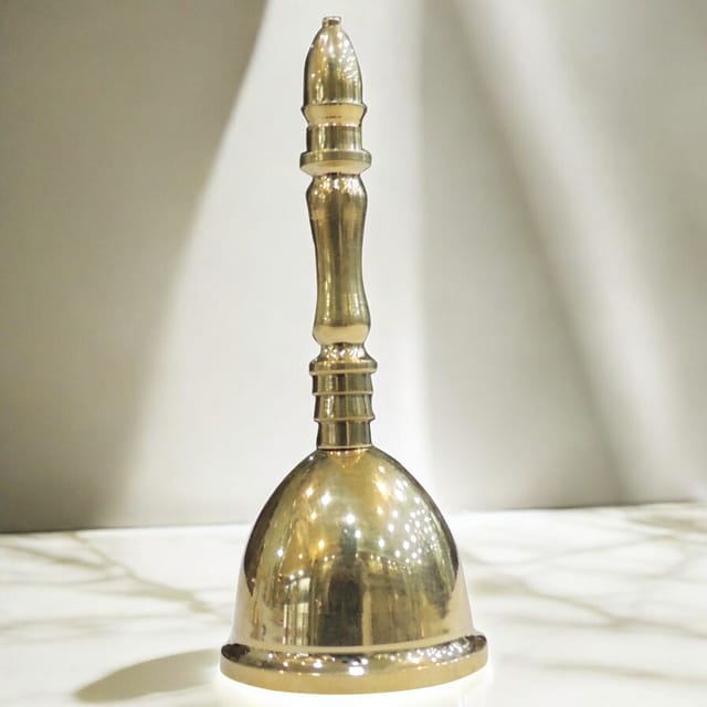 Brass Puja Hand Bell - 2*2*5 Inch (Z636 C)