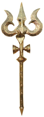 Brass Trishul - 13*4*38 Inch (Z622 E)