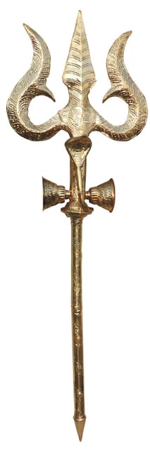 Brass Trishul - 19.5*5.5*60 Inch (Z622 I)