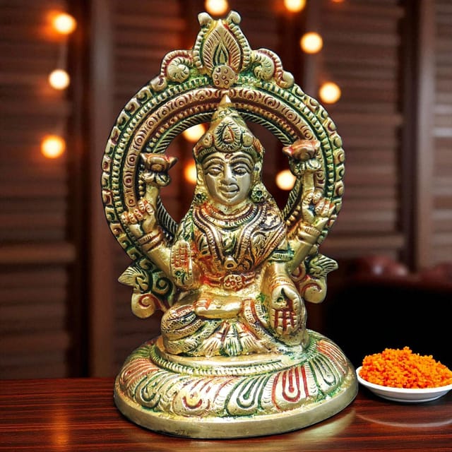 Brass Showpiece Laxmi Ji God Idol Statue - 3.6*3*5.5 Inch (BS1766 L)