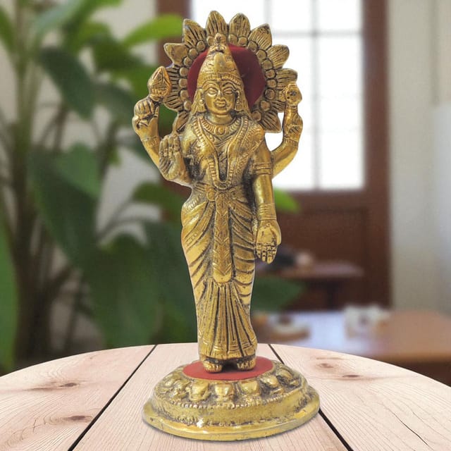 Aluminium Showpiece Standing Laxmi Ji - 3.2*3.2*7.5 Inch (AS482 L)