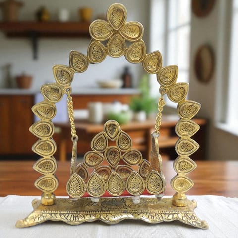 Aluminium Showpiece Jhula - 7*3*9.2 Inch (AS426 Q)