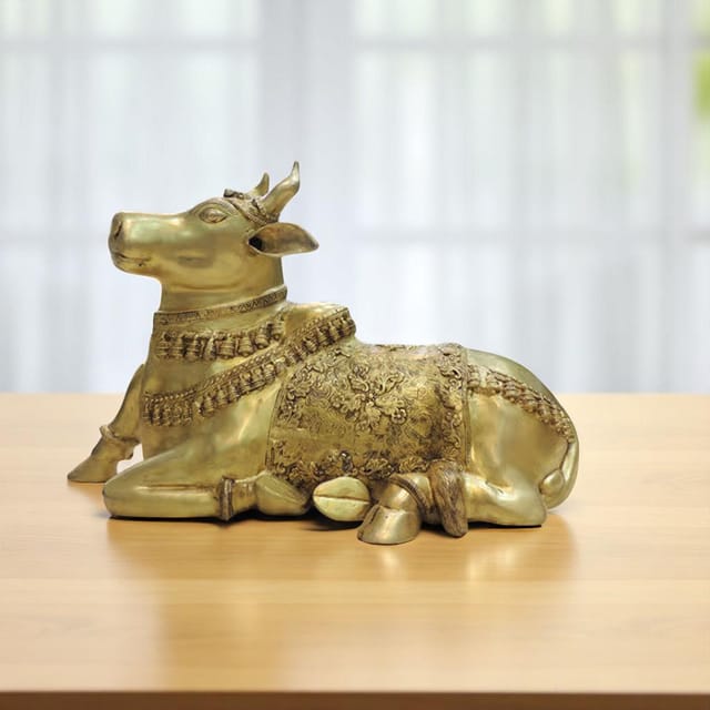 Brass Showpiece Nandi God Idol Statue - 34.5*13.5*22 Inch (BS1382 H)