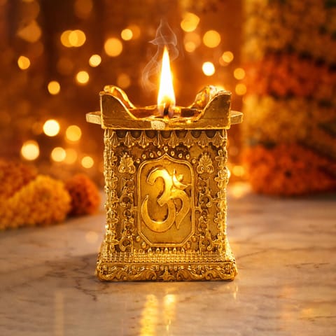 Brass Showpiece Deepak God Idol Statue - 1.2*1.2*2 Inch (BS1859 C)