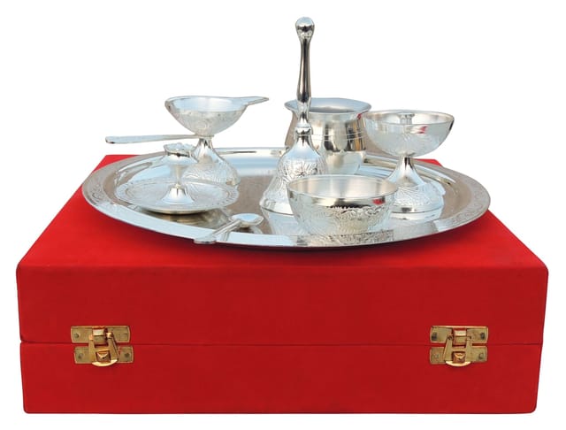 Brass Decorative Puja Thali Set Diwali Gifting Item (B293 S)