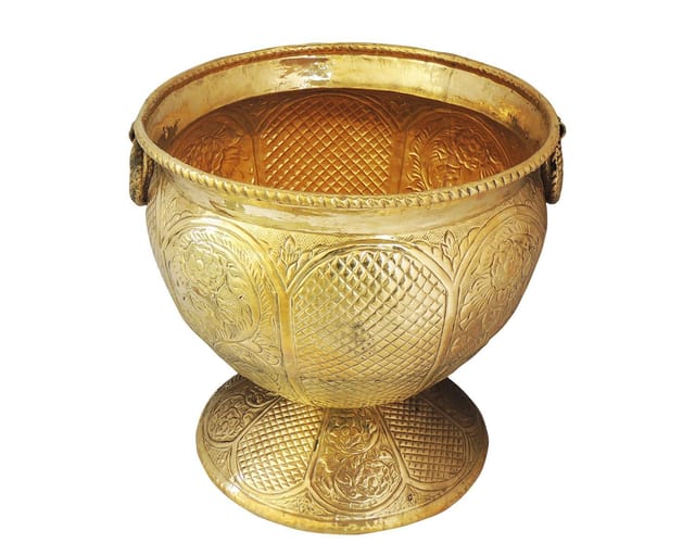 Brass Home Decorative Planter, Gamla - 17*17*17 Inch (F597 E)