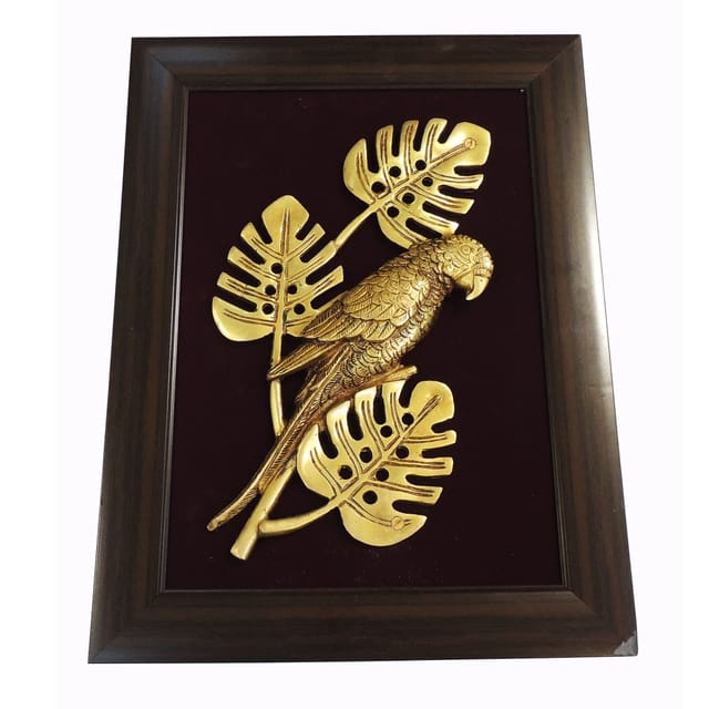 Wall Hanging Showpiece Parrot With Frame (BS1900 D)